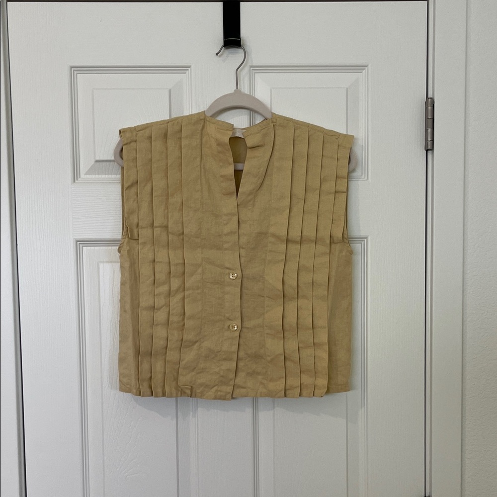 Posse Marie Pleated Sleeveless Top